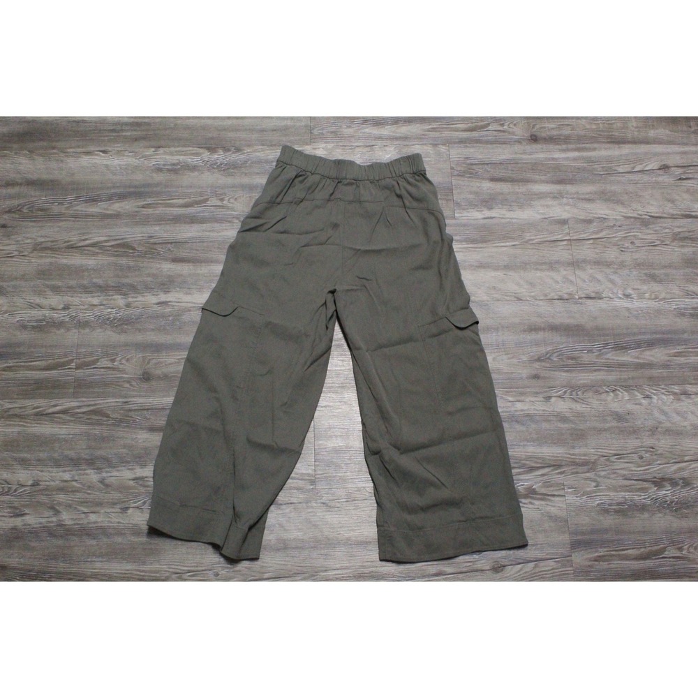 Lululemon Lab Olive Green Wide Leg Cargo Pants Cupro Modal Size 4